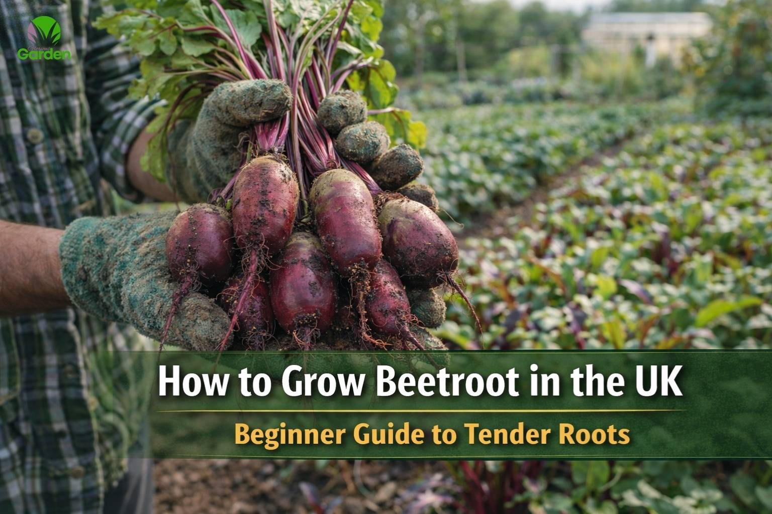 Freshly harvested beetroot growing in a UK garden with healthy red roots and green leaves