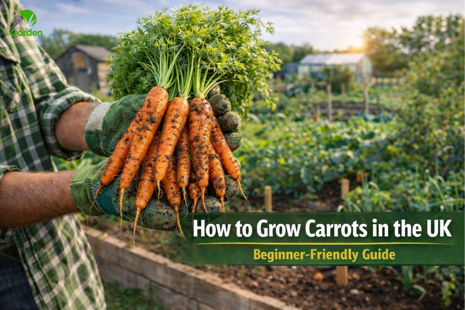 Growing carrots in a UK garden with loose soil and healthy green tops