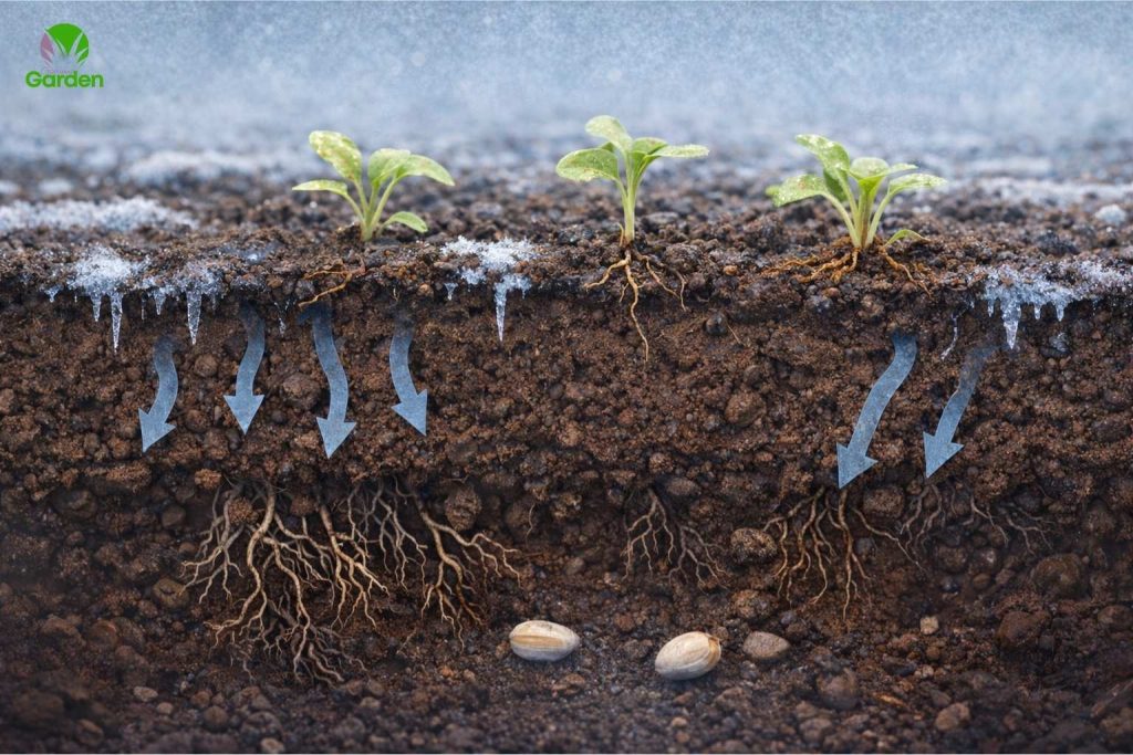 Cold spring soil slowing root growth and seed germination when vegetables are planted too early.