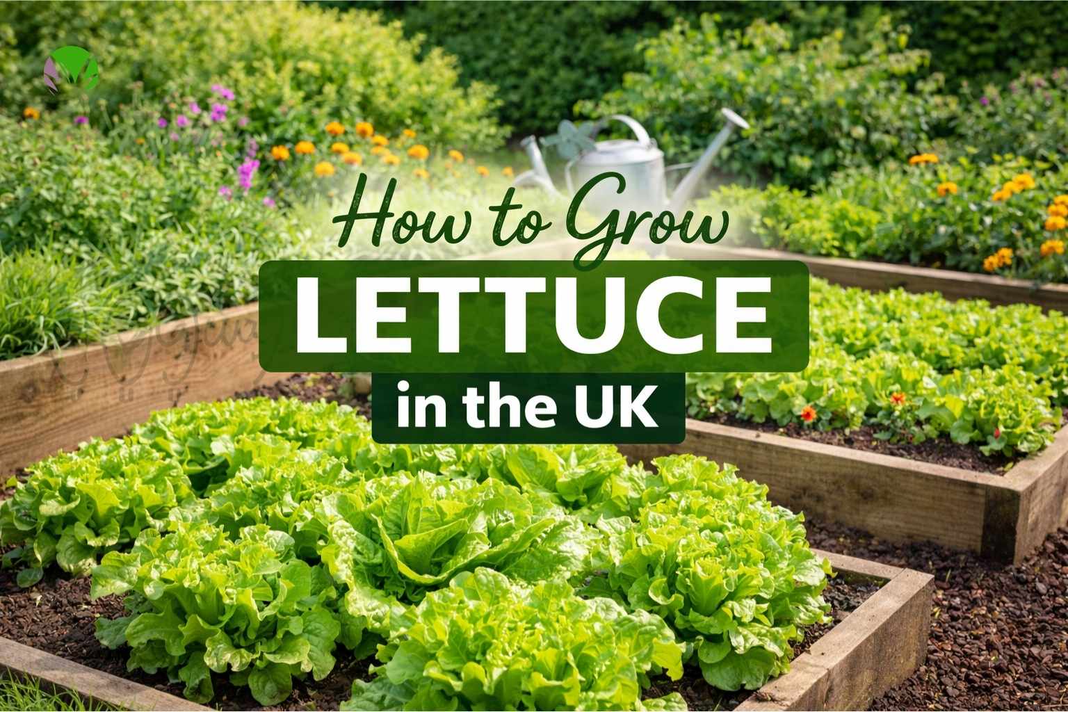 How to grow lettuce in the UK featured image showing healthy lettuce growing in a garden