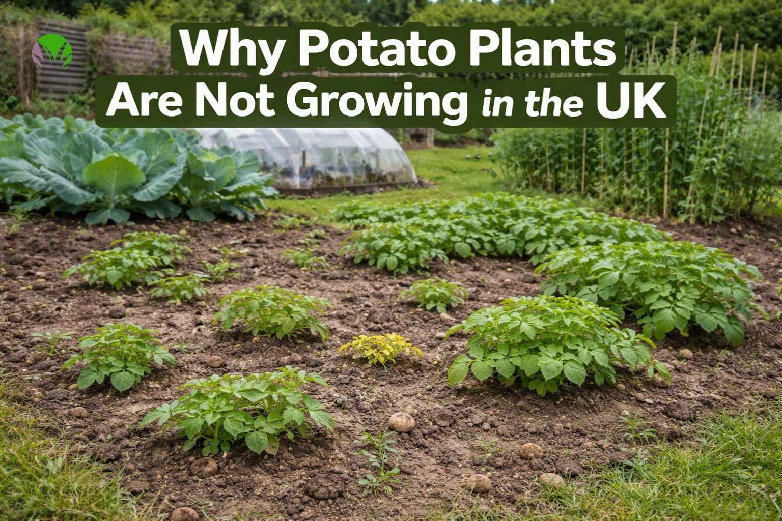 Potato plants not growing properly in a UK garden