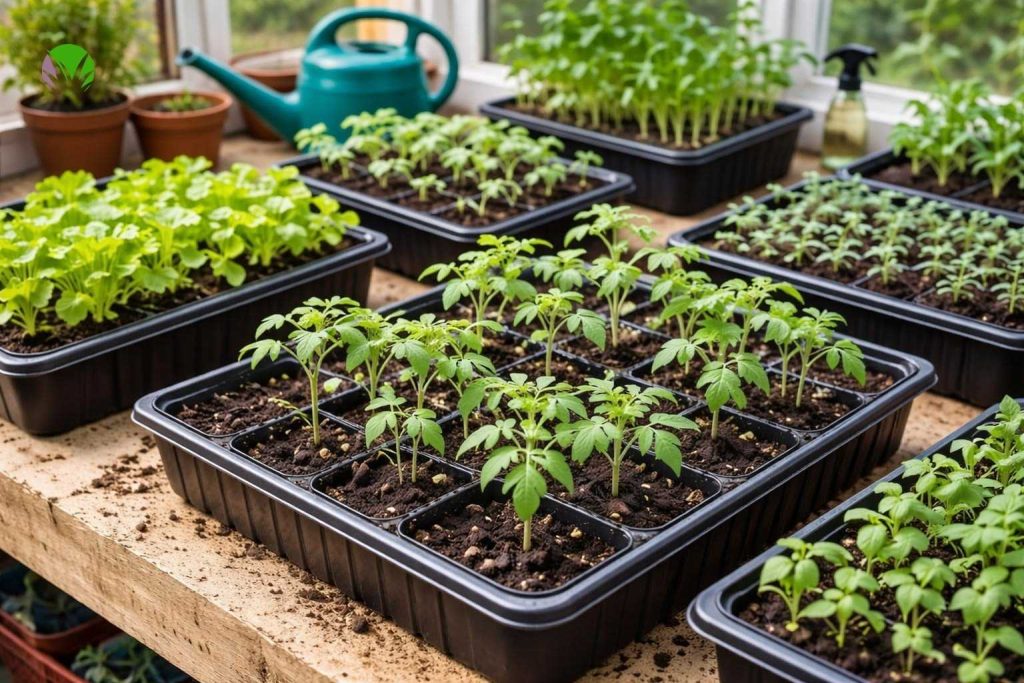 Starting some vegetables under cover can improve control over early growth.