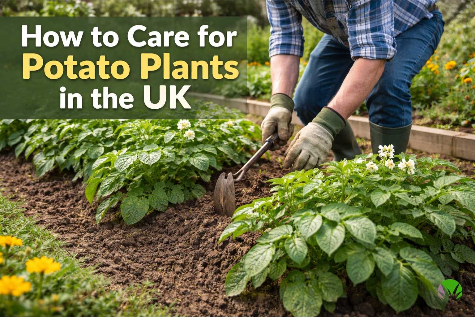 Caring for potato plants in a UK garden